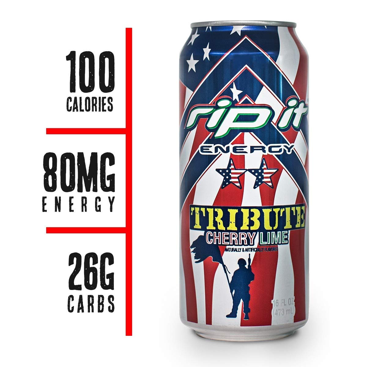 Rip It Energy Drinks Tribute Editions (Tribute Cherry Lime, 6 Cans)