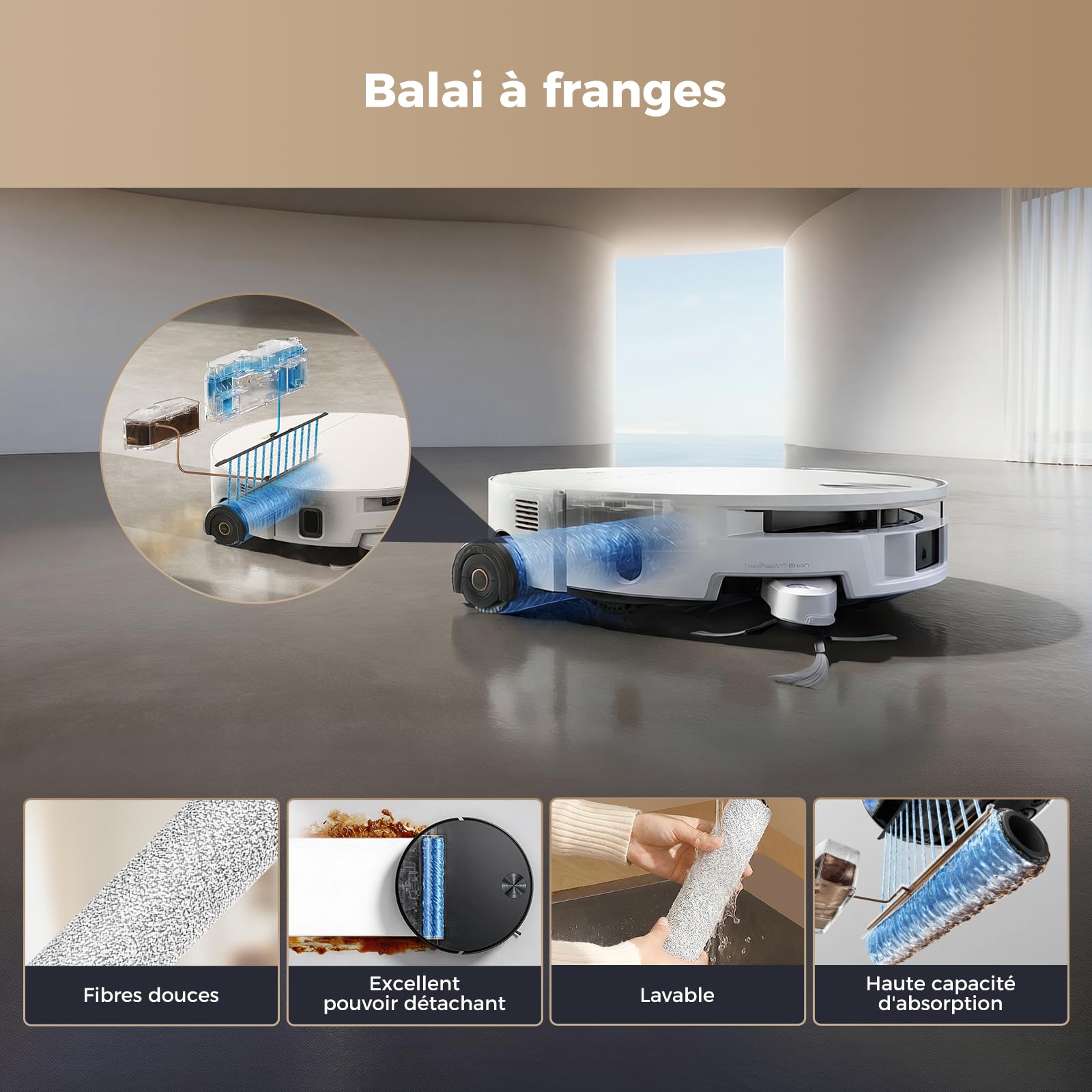 Accessoires pour Mova S70 robot aspirateur, 22pcs kits d'accessoires : 2 essuie-glaces, 2 brosses principales, 6 sacs à poussière, 6 brosses latérales, 4 filtres HEPA, 1 tournevis, 1 brosse-Yivy