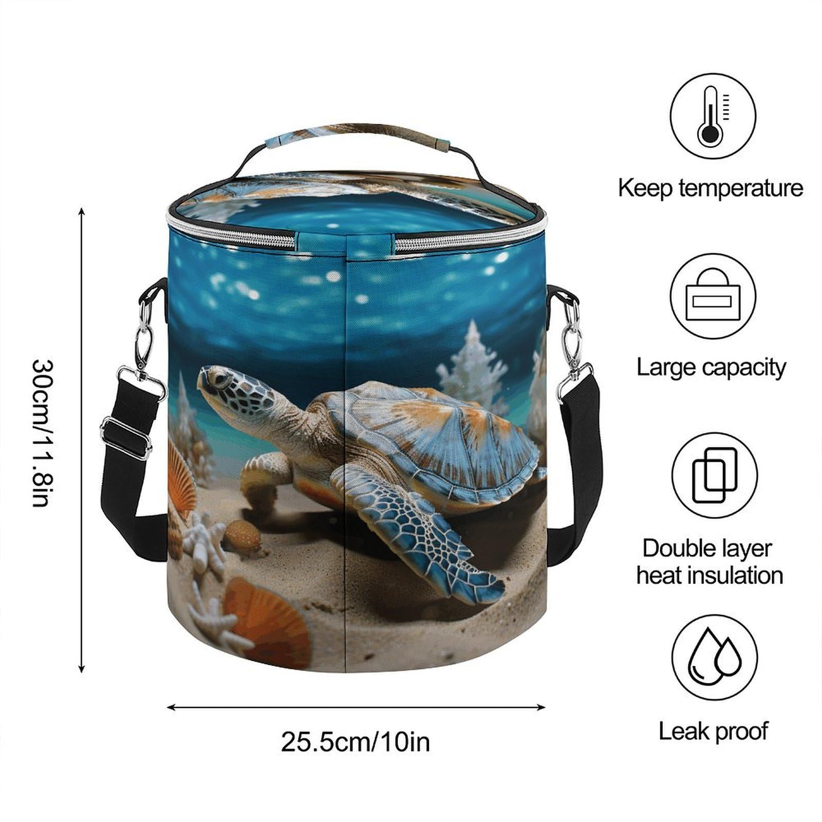 Bolsa térmica suave con múltiples bolsillos, bolsa de playa aislada a prueba de fugas, enfriador plegable para playa, viajes, trabajo
