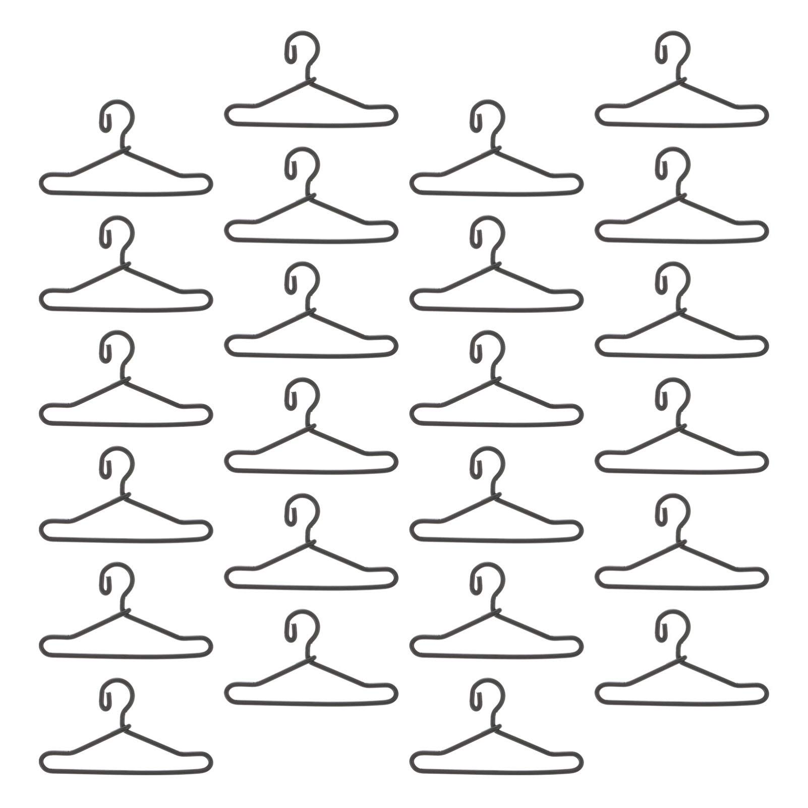 50 mini perchas de ropa para muñecas, perchas de metal para muñecas de moda, perfectas para decorar y mostrar trajes y accesorios de muñeca