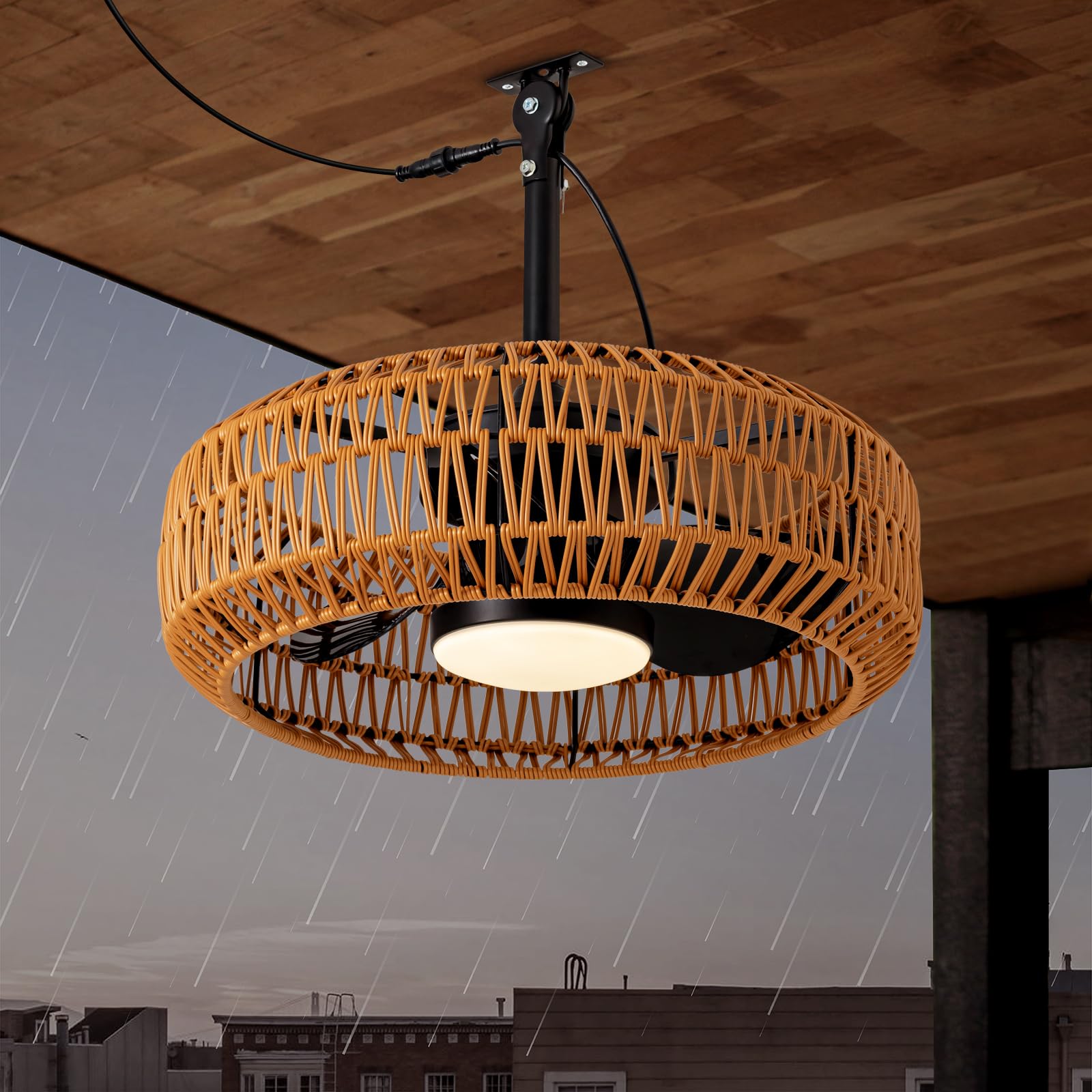 2034 outdoor ceiling fans with lights for patios waterproof plug in ceiling fan with remote 3cct dimmable reversible gazebo fan with hanging hook for canopypergolaporch