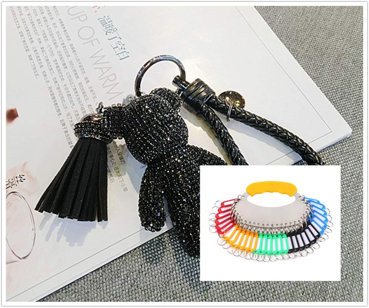 50 Pcs 38mm 1.5" Round Edged Circle Split Key Chain Ring Connector Keyring Keychain Rings for Keys - 1.5 inch Metal o Keychains for DIY Crafts/Car Key/ID Card/Tag