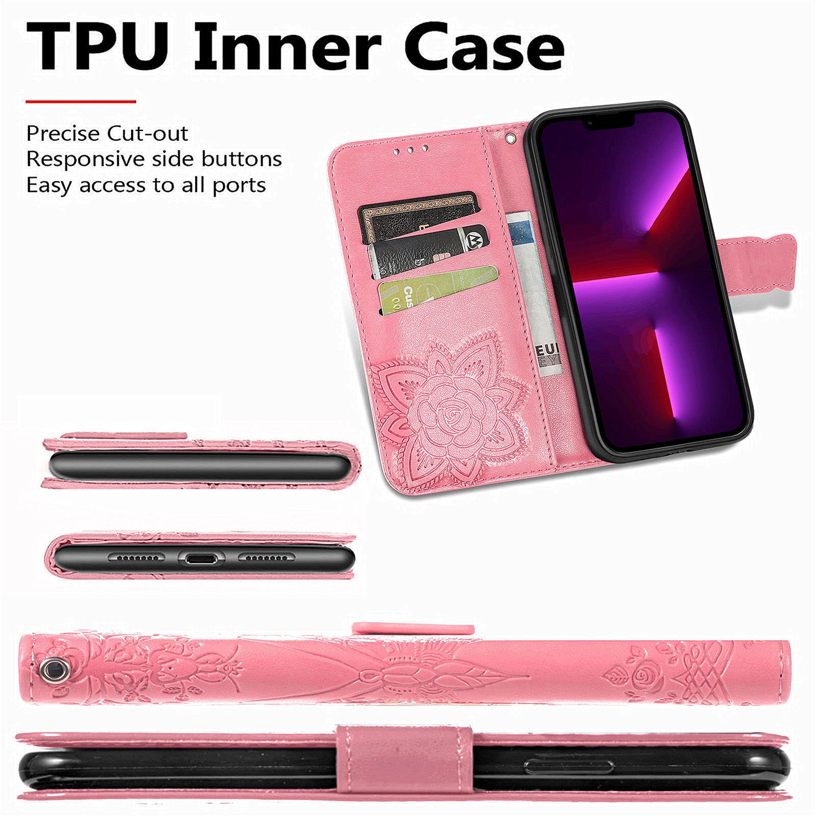 Amazon.co.jp: iPhone 13 / iPhone 14 Case, Flip Case, Cute, Stylish