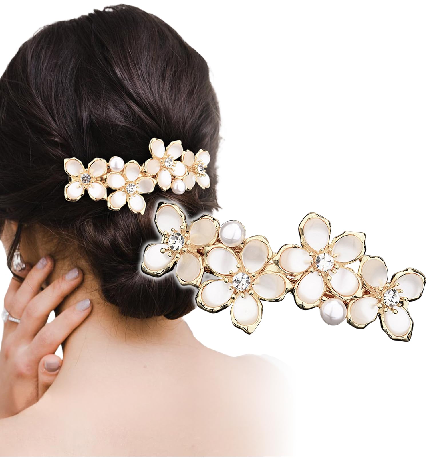 Amazon.co.jp: [Herbeluemily] バレッタ ヘアクリップ 髪留め 髪飾り 