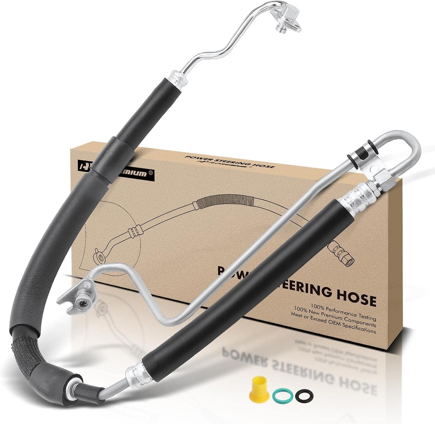 A-Premium Power Steering Pressure Line Hose Assembly Compatible with Audi A4 Quattro 2010 A5 Quattro 2008-2010 Q5 2009-2012 L4 2.0L V6 3.2L