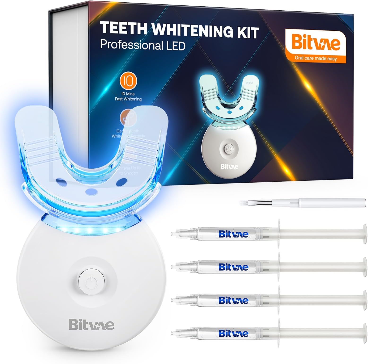 Bitvae Teeth Whitening Kit,Teeth Whitening Light with 4 Carbamide Peroxide Teeth