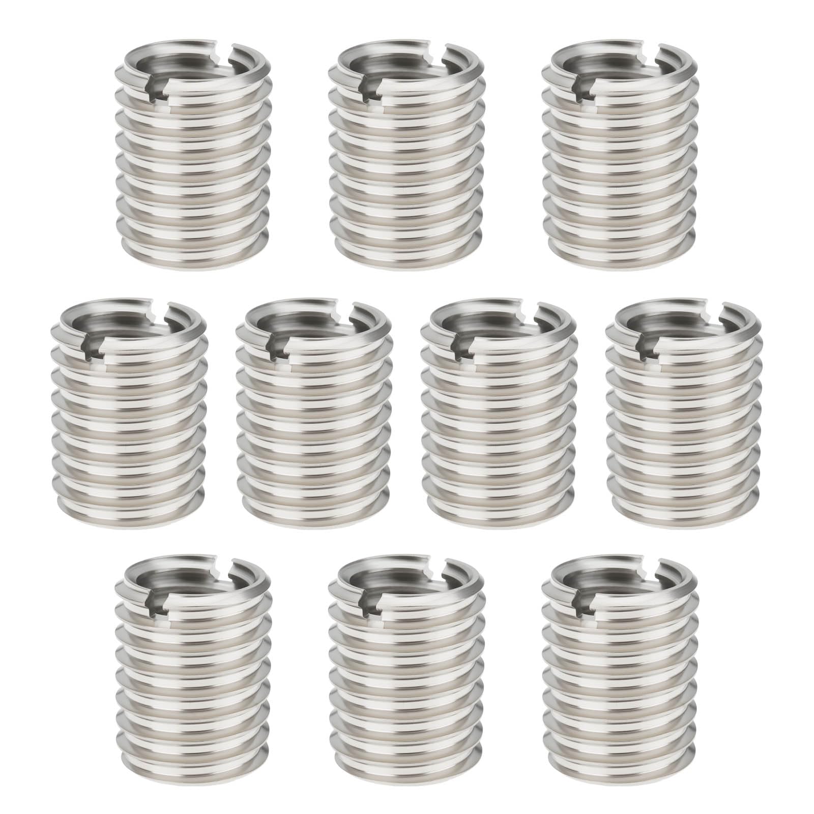 ECSiNG Pack of 10 Reducing Nuts Made of Stainless Steel 304 M12 x 1.25 Male Thread to M10 x 1.25 Female Thread Sleeves Reducing Bushings