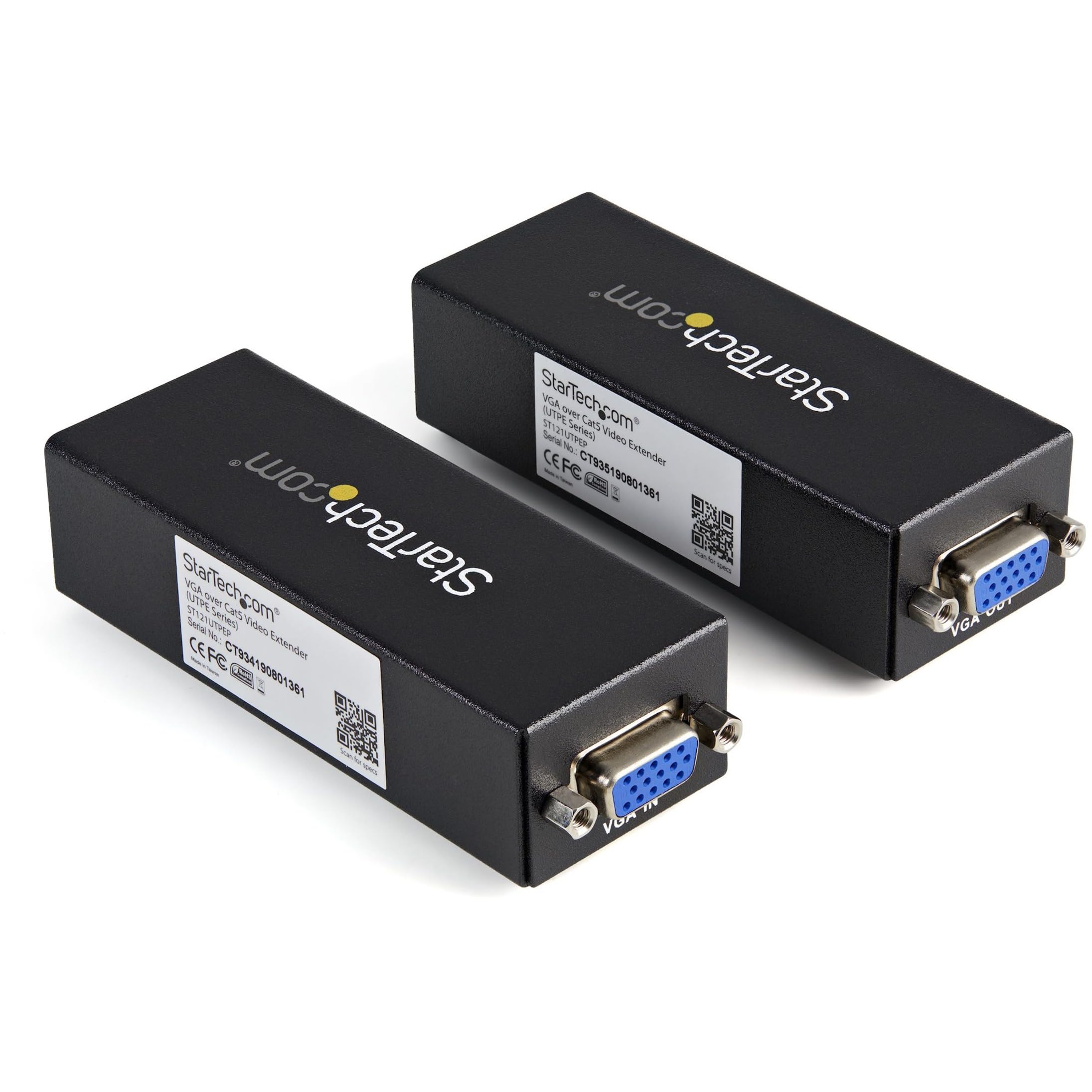 StarTech.com VGA przez Cat 5 Video Extender Set do 80 metrów, VGA Cat 5 Extender 1280 x 1024 @80 m, przedłuża sygnał VGA przez Cat5