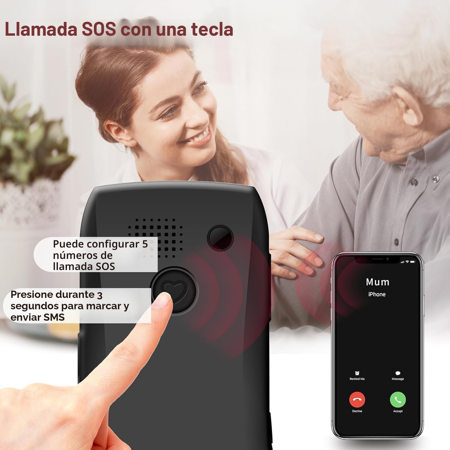 artfone C1+4G Pro Volte Teléfono Móvil para Personas Mayores丨Senior Moviles de Teclas Grandes y Volumen Alto丨Contactos con Imágenes丨Botón SOS丨Base de Carga丨Bateria 1800mAH丨FM Radio - Negro