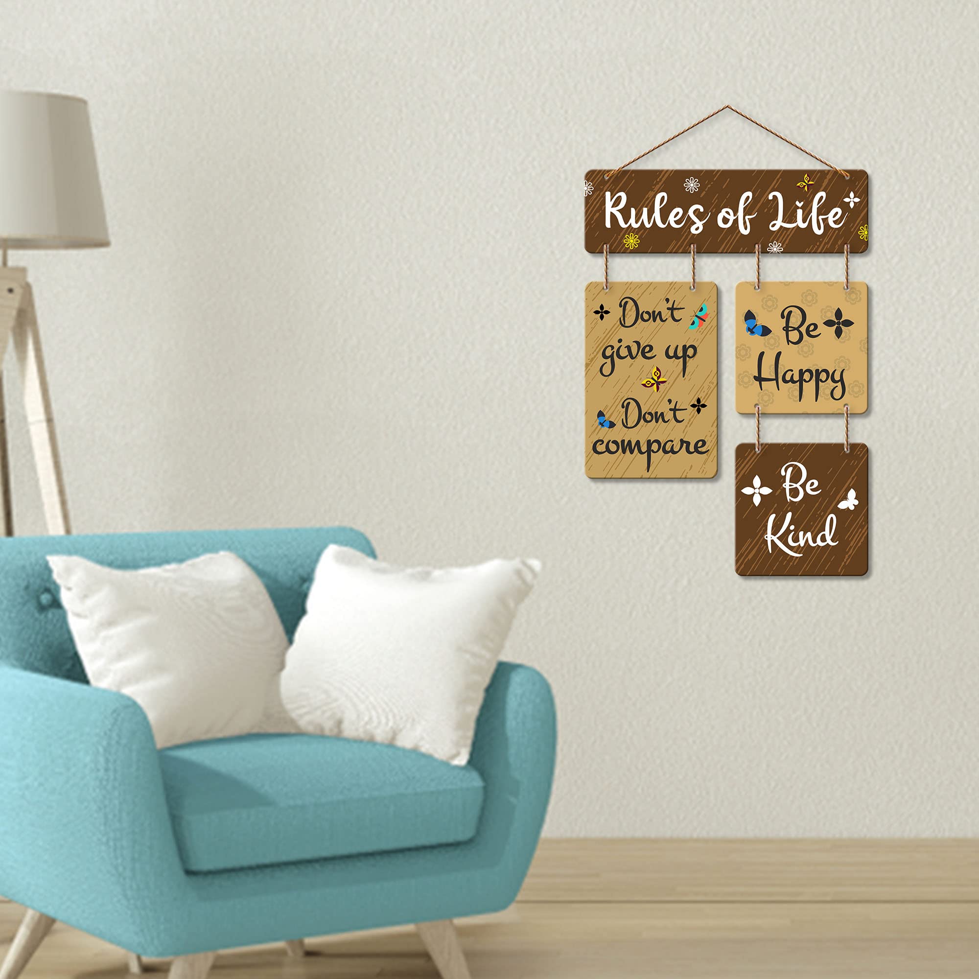 Artvibes Don't Give Up Don't Compare Decorative Wall Art | Quotes Decor Item | Motivational Wall Decor | Wall Accent | Graphic Art | Gift Items | Office Wall Decoration Items (WH_6507N) 2