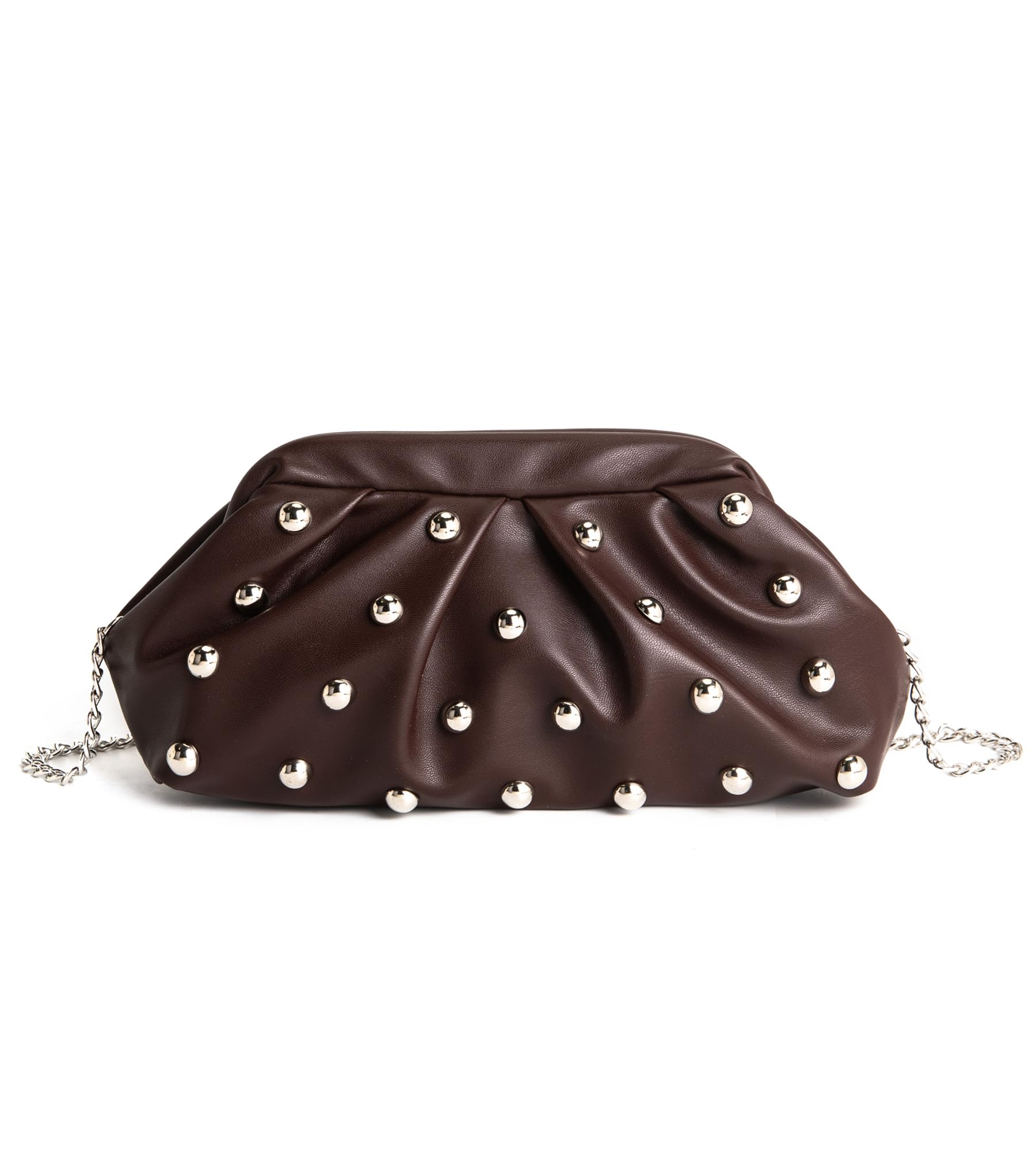 KingTo Soft Cloud Clutch Purse for Women, Rivet Dumpling Crossbody Bag