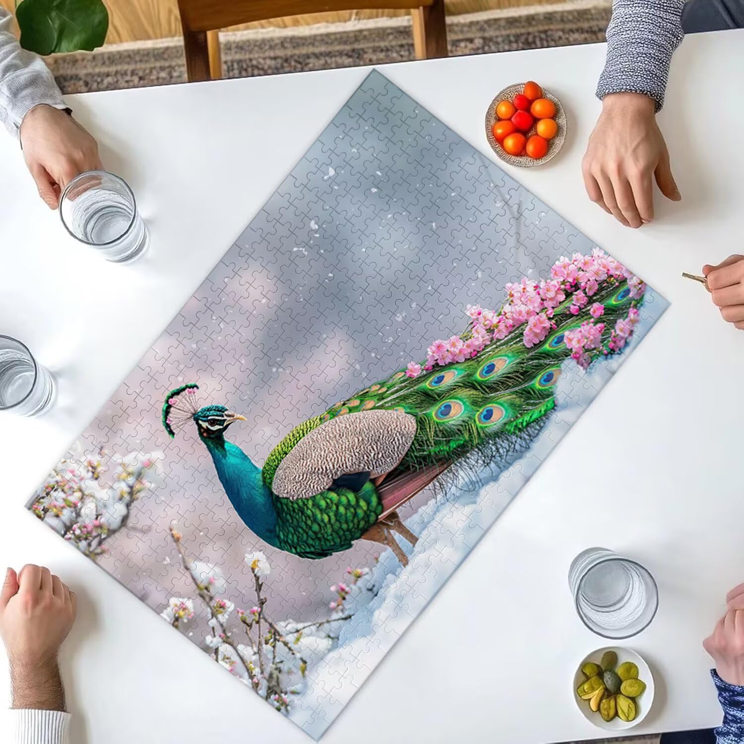 1500 Pezzi di Puzzle, pavone1500 Pezzi di Puzzle per Adulti, Regalo di Anniversario, Regalo di Natale, Decorazione Della Casa, Prevenzione Della Degenerazione Cerebrale Negli Anziani v-515