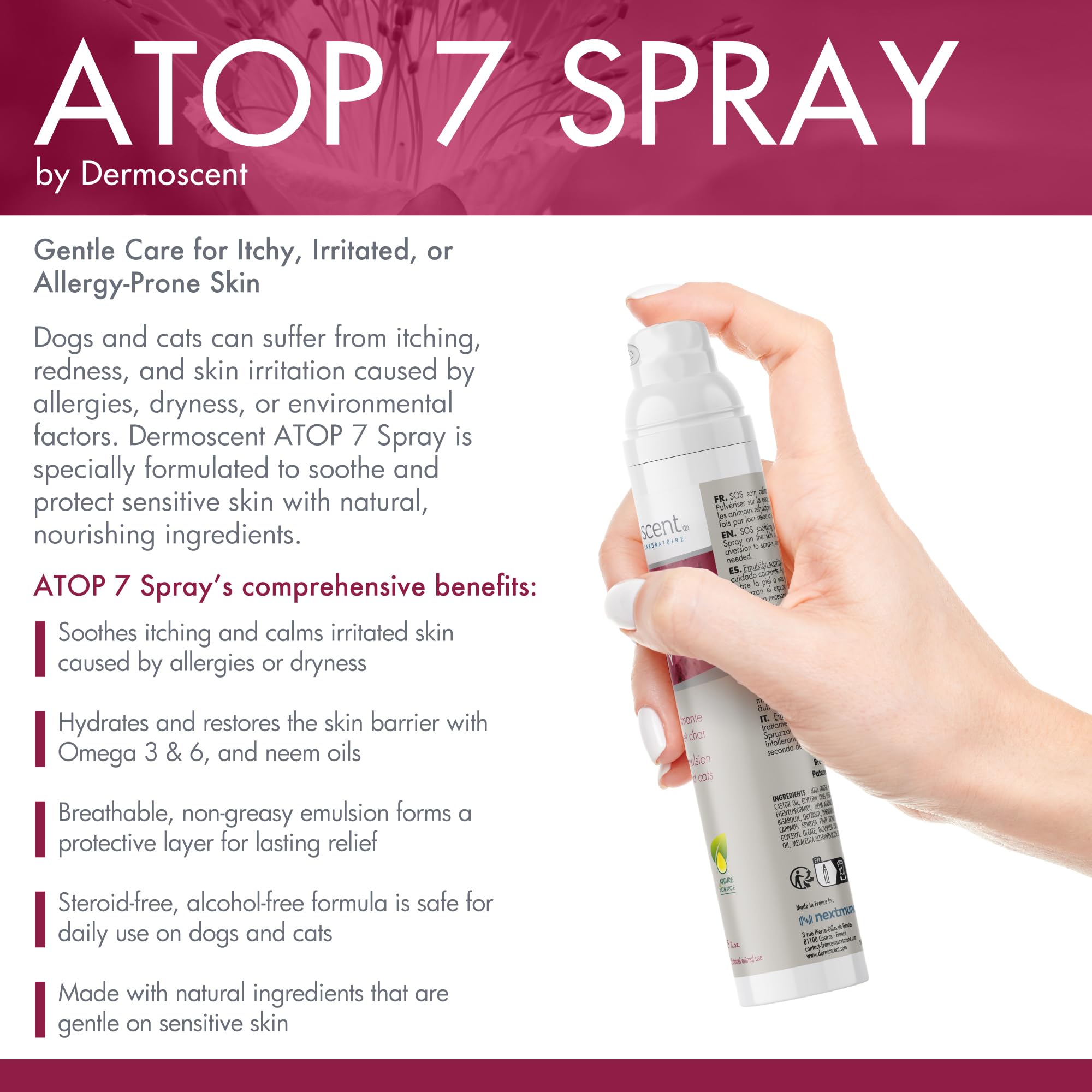 Dermoscent ATOP 7 Spray dla psów i kotów – 75 ml