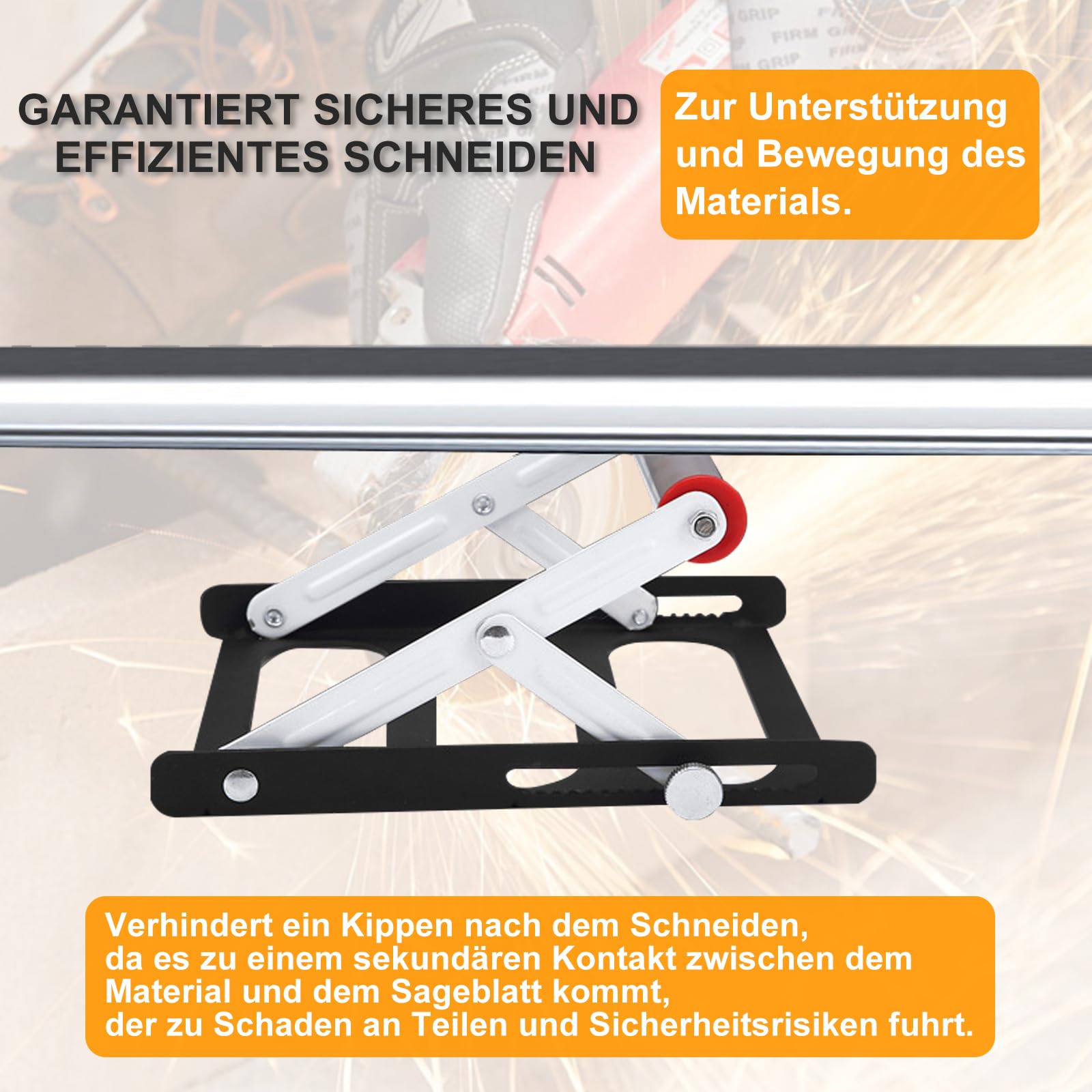 2PCS Support Réglable pour Machine de Découpe en Métal - Tréteaux Réglables pour Scie de Table et Travail