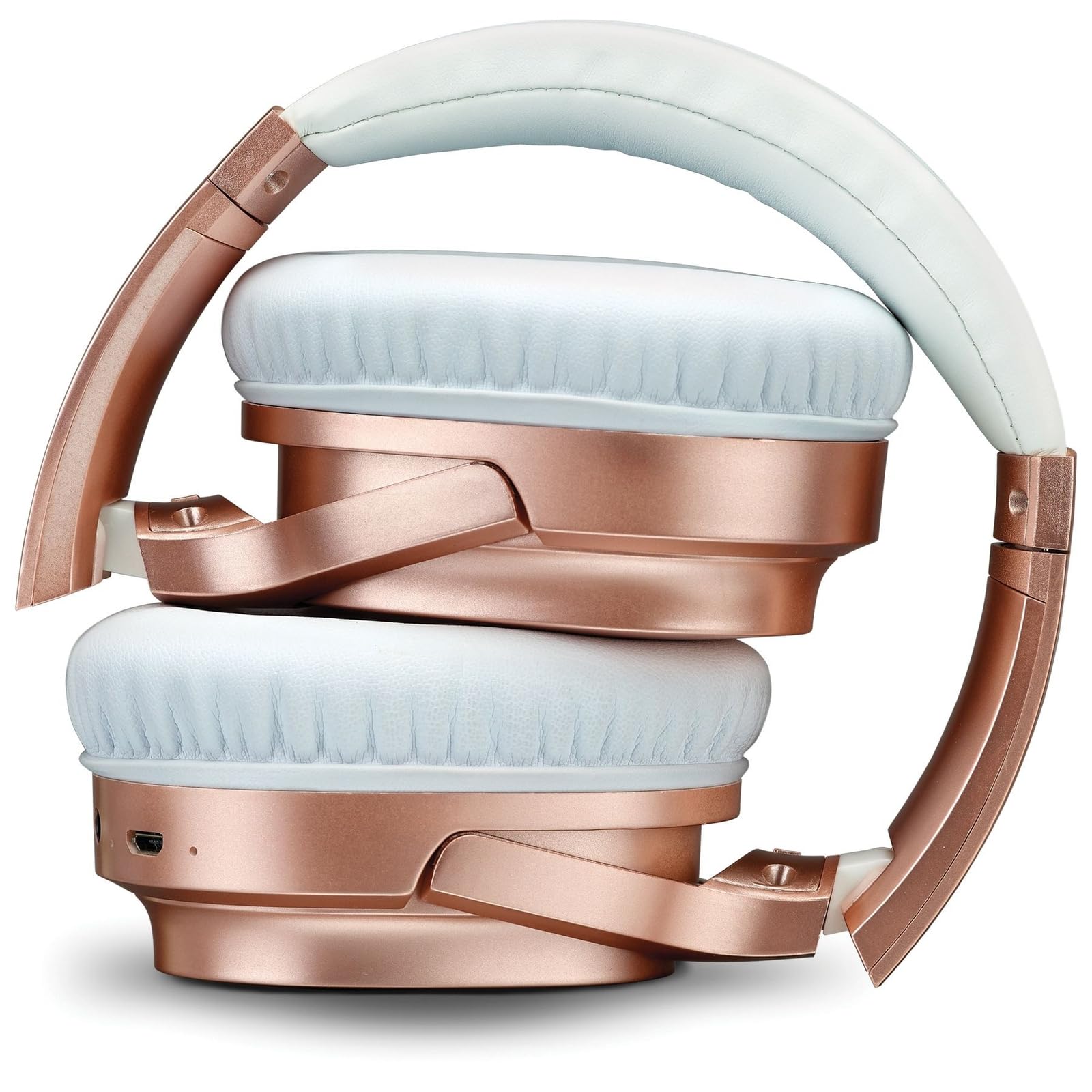 LASER Rose Gold Wired Over-Ear Headphones - 40mm Drivers, Noise Isolating, Comfort Fit