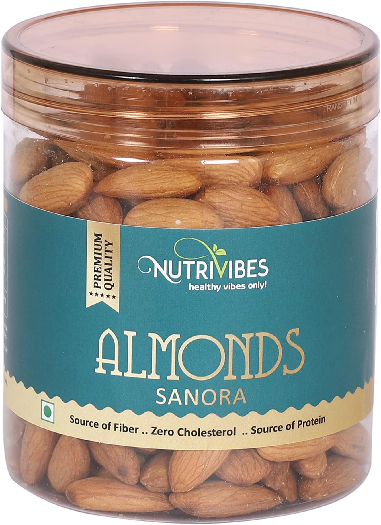Nutrivibes Premium Sanora Almonds 100% Almonds 500 Gram