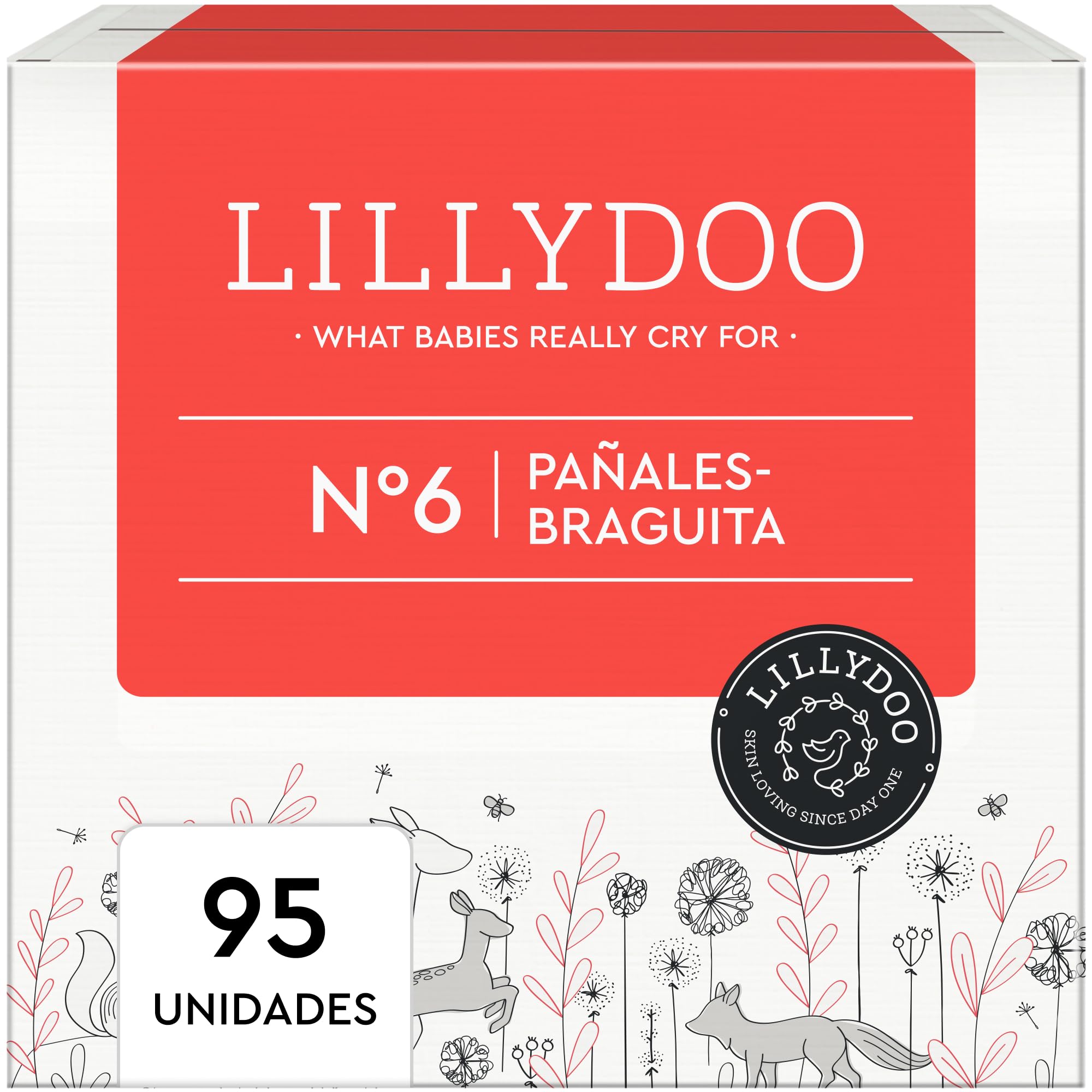 Pañales-braguita LILLYDOO - talla 8 (17+ kg), caja mensual (90 unidades), protección contra fugas, delicados con la piel, suaves, sin perfumes ni lociones, dermatológicamente testados — view 20