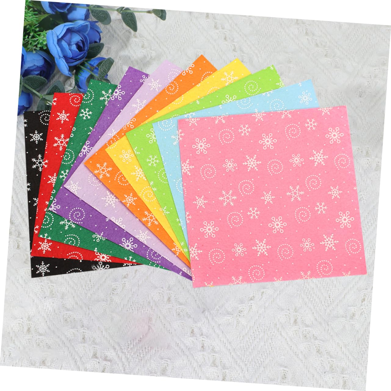 Szycie tkanin patchworkowych, Materiał do szycia patchworku, tkanina do szycia, 20 sztuk wzór płatka śniegu pikowanie tkaniny płatek śniegu rzemiosło(30X30cm)