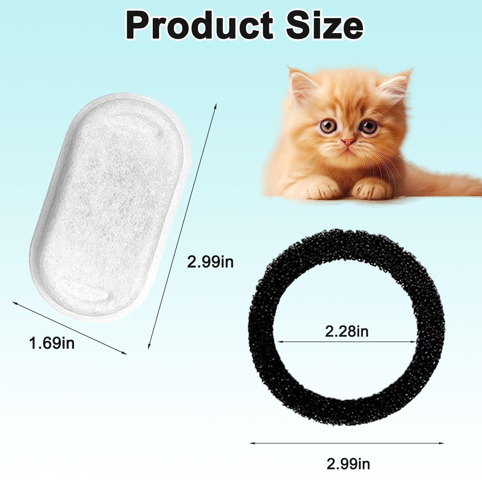 LINXINS Cat Water Fountain Filters Advanced 16 Pack Replacement Cat Fountain Filters for Superior Cat Fountain Filters Water Hygiene - Image 2