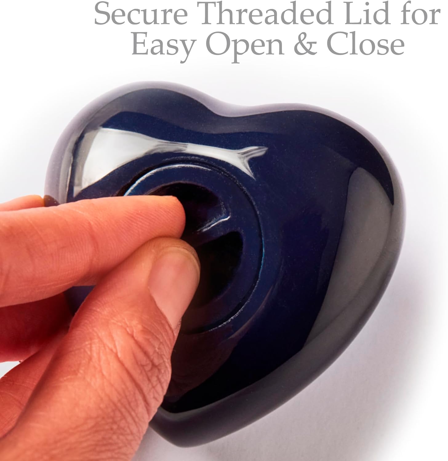 Trupoint Memorials Small Urns for Human Ashes Keepsake, Mini Heart Urn with Stand, Decorative Cremation Urns for Adult Men & Women – Set of 4, Blue Dove - Image 4