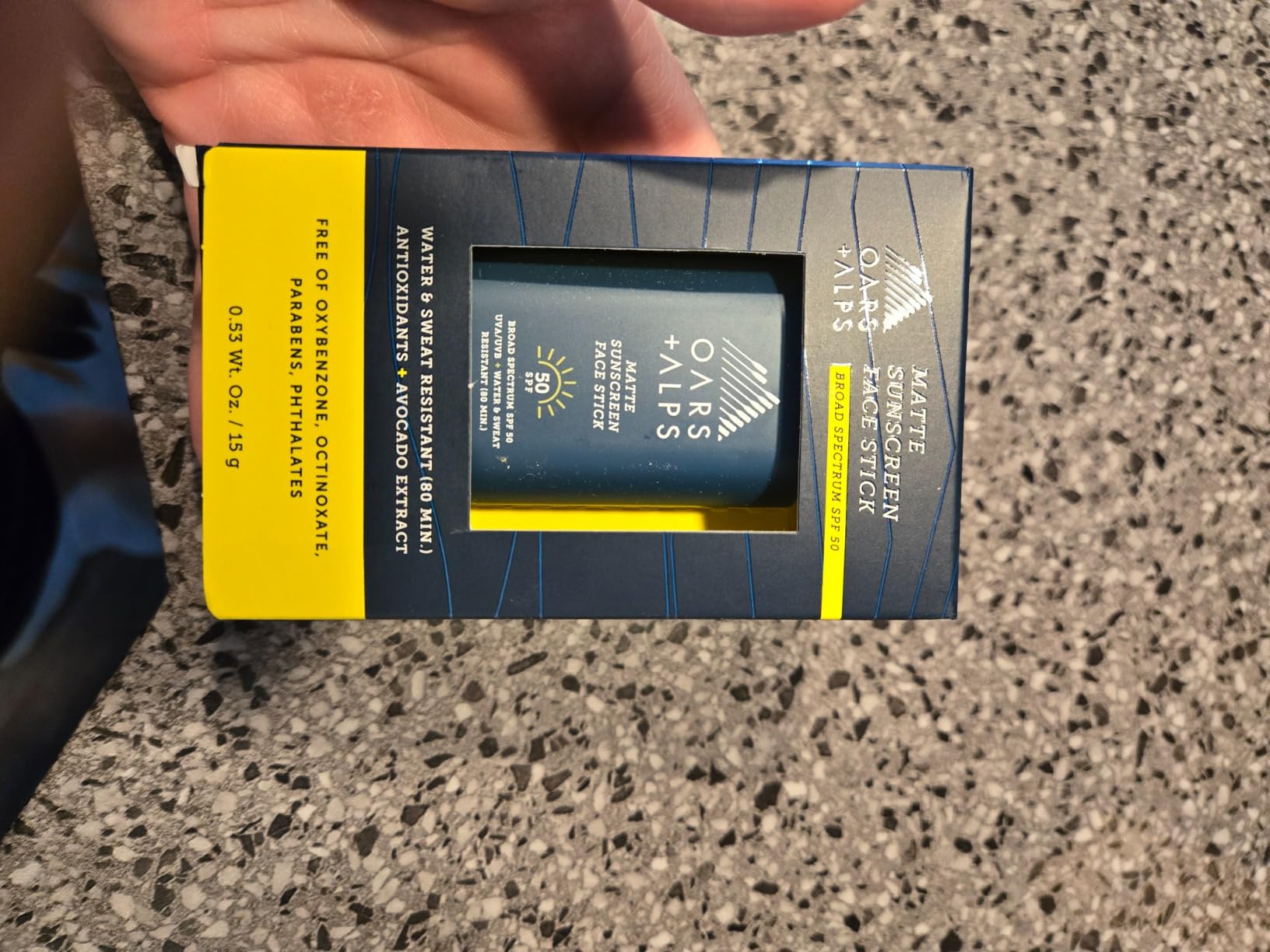 Oars + Alps Matte Face Sunscreen Stick, SPF 50 Travel Sunscreen Roll On for Face, Fragrance Free, Water & Sweat Resistant Sunblock, All Skin Types, Dermatologist Tested, Moisturizing, 0.53oz