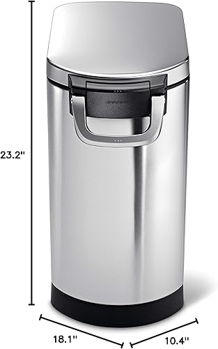 Miniatura 9 de Lata de almacenamiento de alimentos para mascota, de la marca Simplehuman, de acero inoxidable cepillado