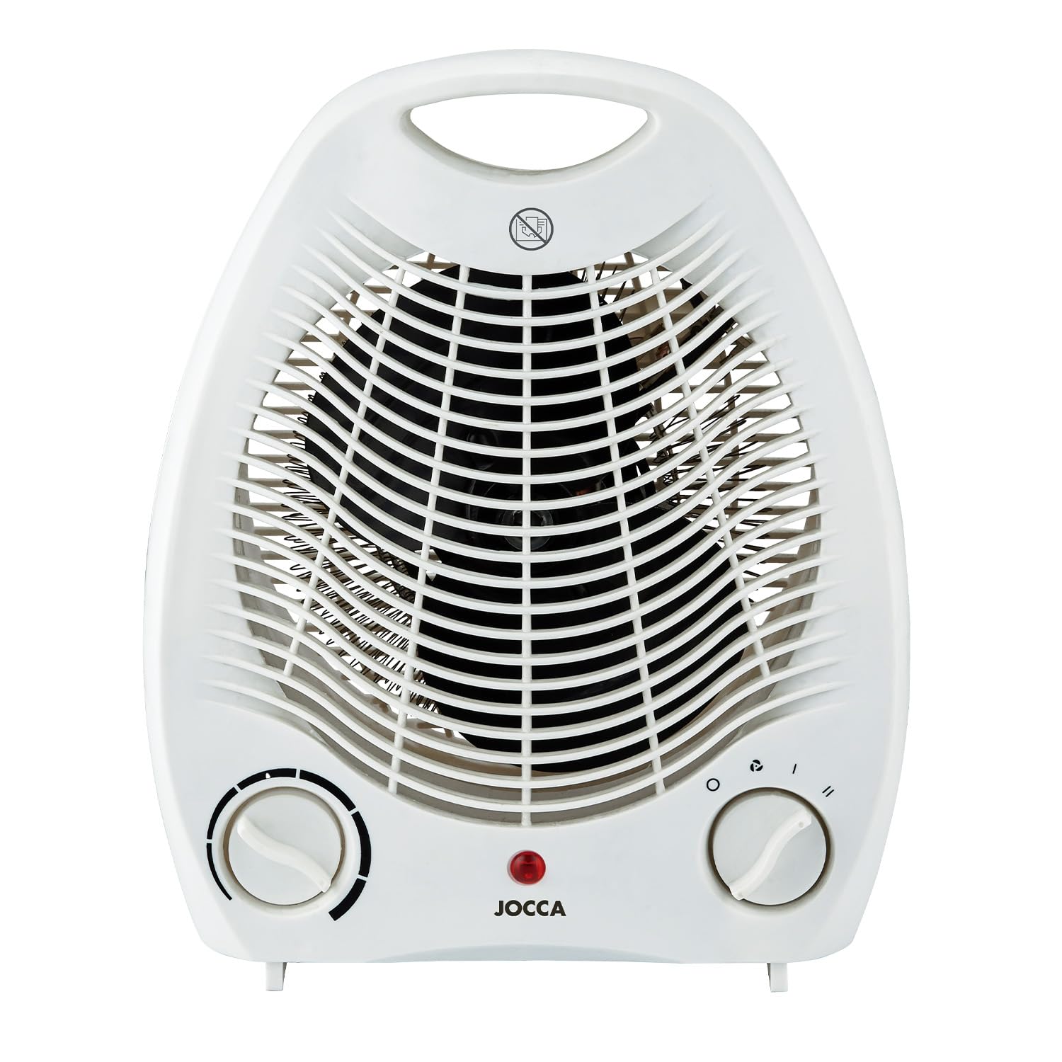 Jocca - Calefactor Eléctrico de aire caliente 2000W | Calefactor Estufas Baño | Función calor y ventilador | 2 velocidades | Asa para facilitar transporte
