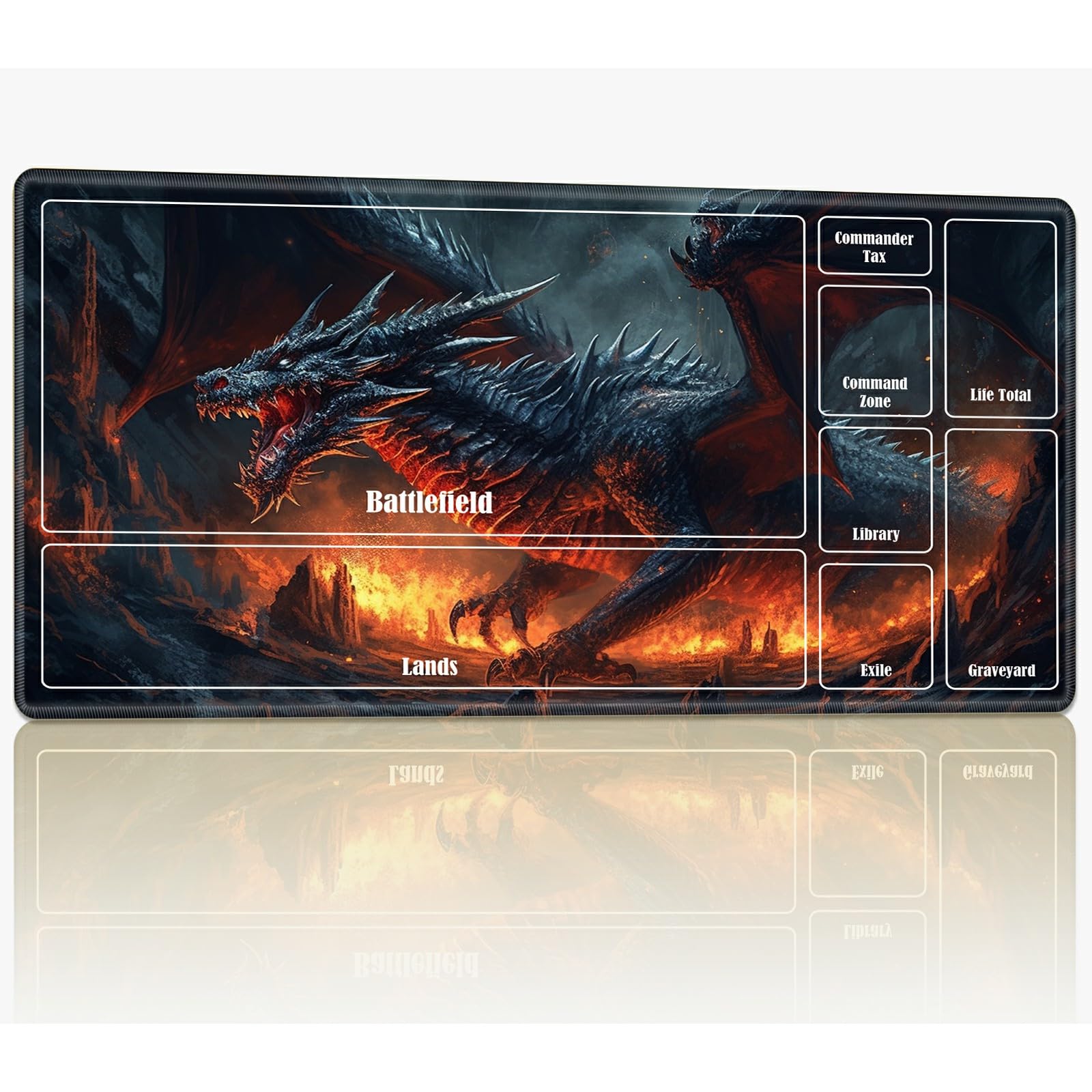ドラゴン化 mtg プレイマット Amazon | ドラゴンプレイマット TCG用 24 x 14インチ トレーディング