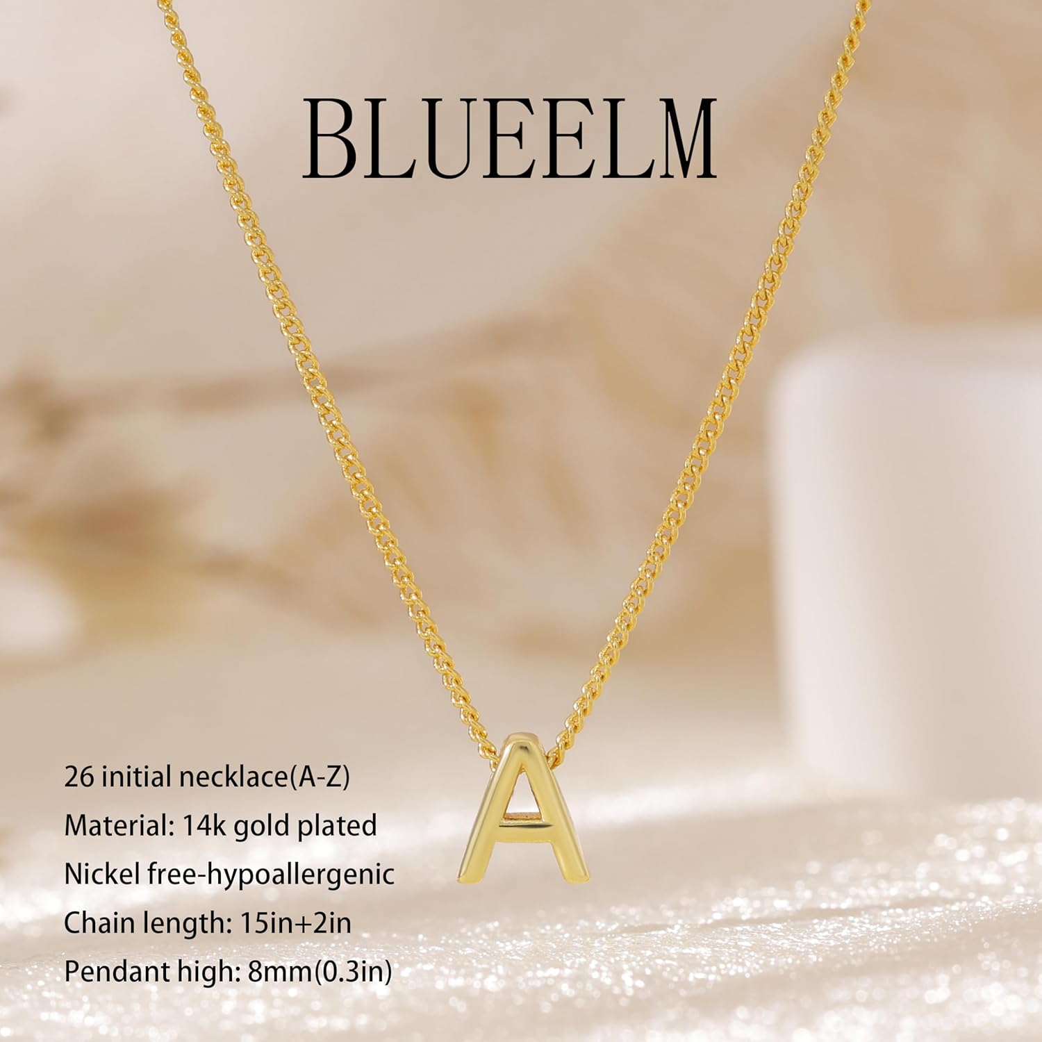 Initial Necklaces For Women, Dainty Gold Plated Necklace 14K Gold Plated Letter Pendant Necklace Cute Gold Plated Initial Choker Necklaces For Women Trendy Simple Personalized Name Non Tarnish Jewelry - Image 3