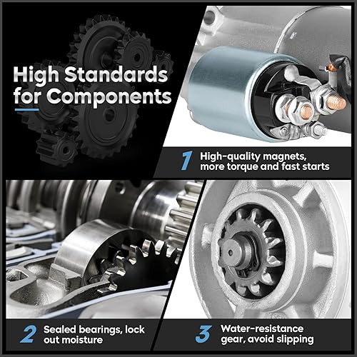 Miniatura 3 de Motor de arranque para Ford Excursion 2000-2005, Expedition 1999-2013, F-150 F-250 F-350 Super-Duty/Lincoln Navigator 1999-2013, Mustang 2005-2010