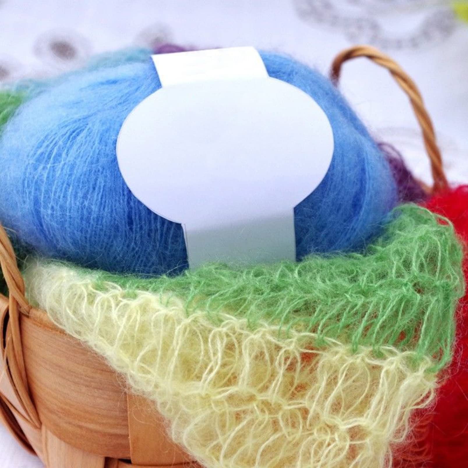 Hilo de Cachemira y Mohair 50 g, 2 ovillos Lana Suave Seda for Tejer Chal, suéter Crochet(A)