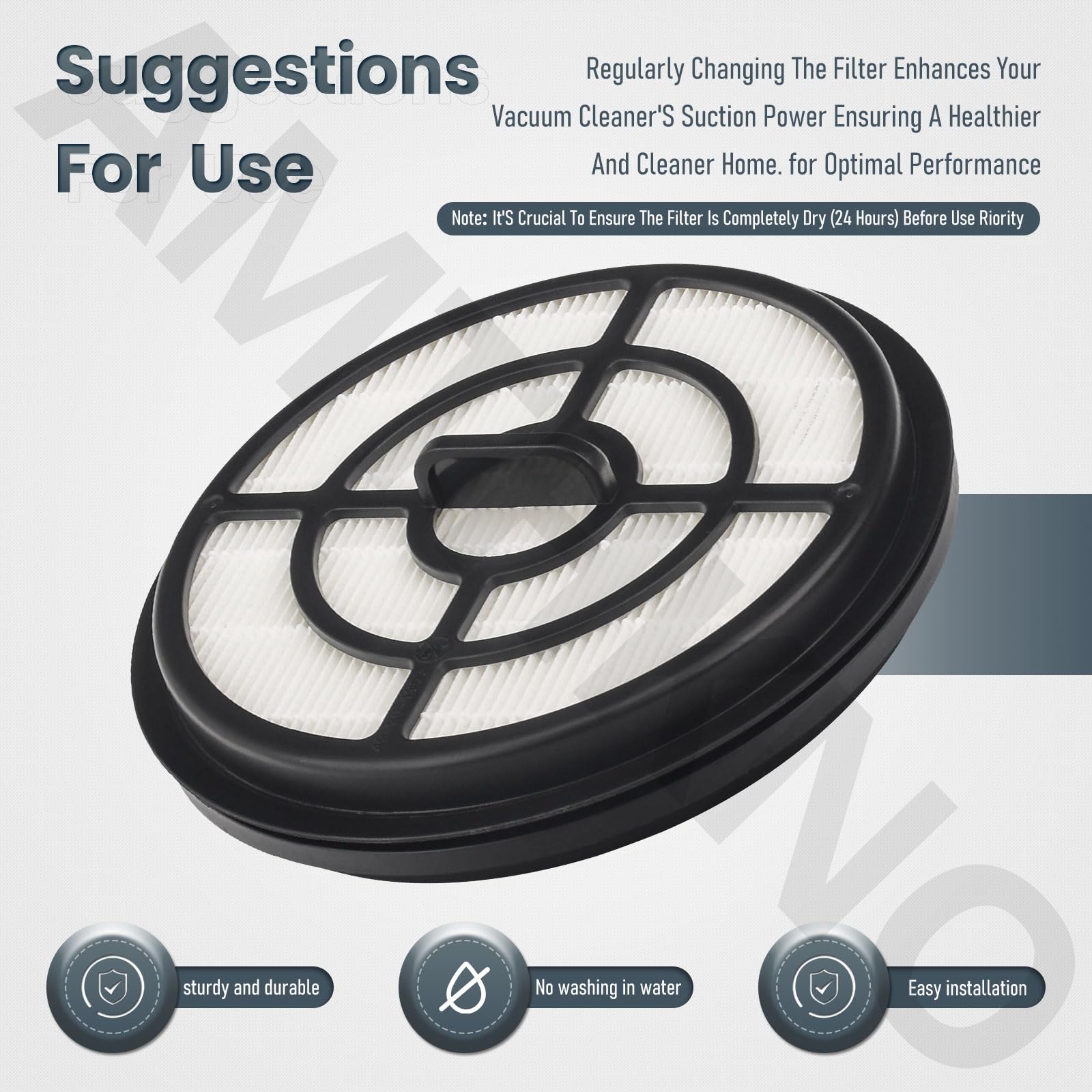 Milwaukee M18 Backpack Vac Replacement Filter - 49-90-1963 For Fine Dust Collection (2 Pack) 3 thumbnail image
