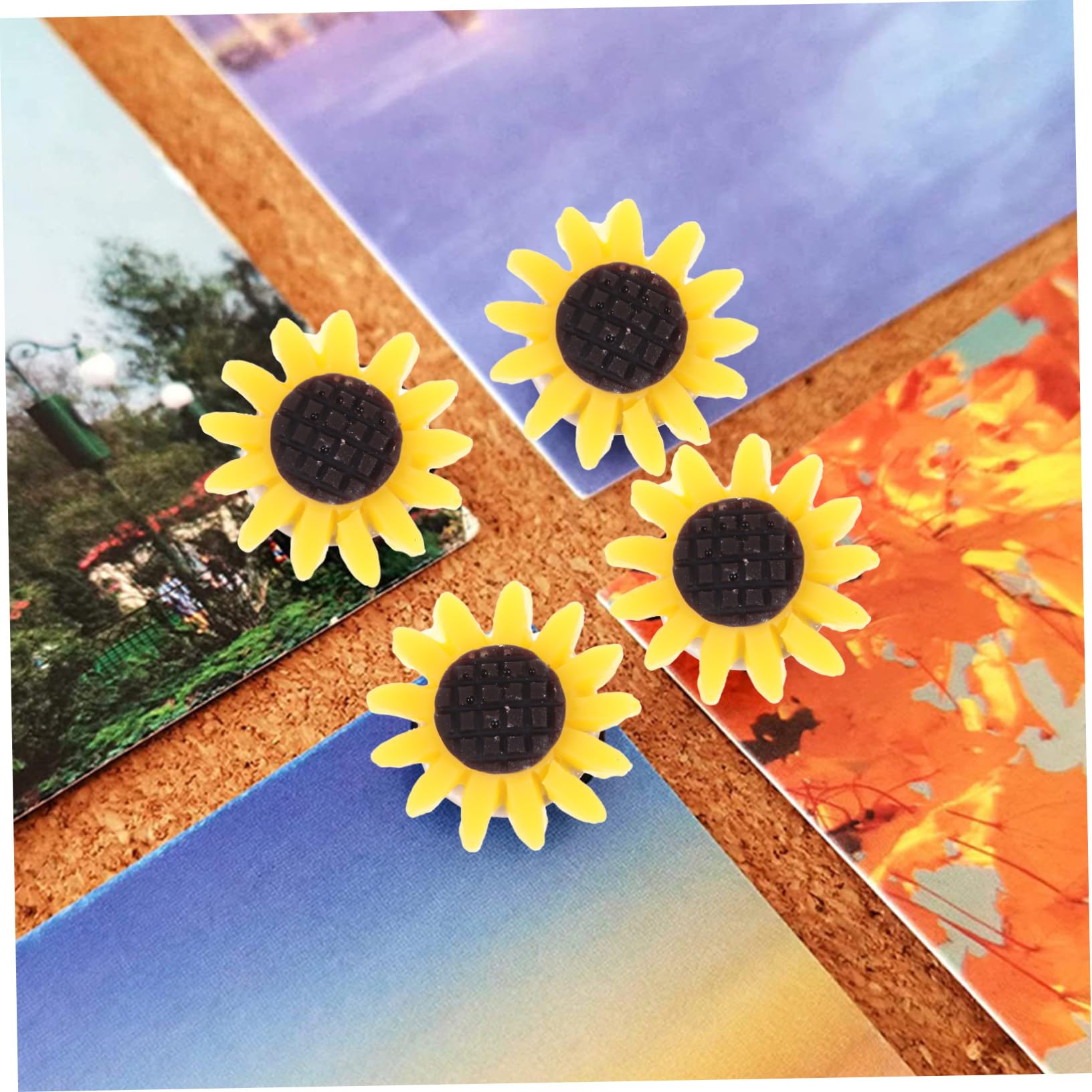 Cabilock 5 Series Chinchetas Decorativas De Girasol Oficina Clavos De Coloridos Tableros De Anuncios Y Manualidades 40 Piezas X 5