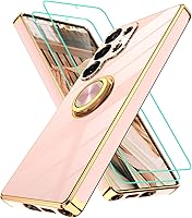 Vista 139 de Gritup Funda para Samsung Galaxy A14 5G: Funda para Samsung A14 2 piezas, protector de pantalla, soporte de anillo de rotación de 360°, soporte