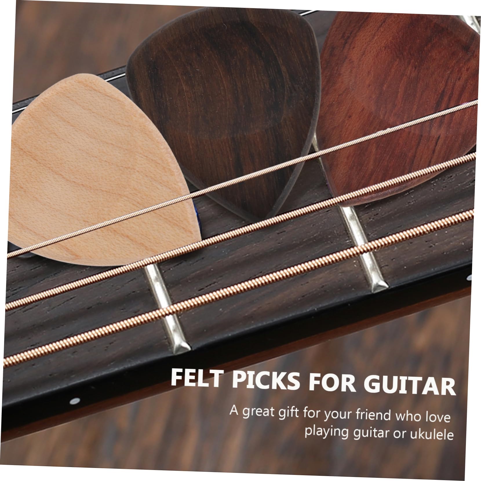 VICASKY 20stücke Holz Gitarren Plektren Elegantes Design Aus Brasilianischem Rosenholz -redheart Und Ahorn Leicht Robust Für Gitarre Bass Ukulele Praktisches Zubehör Für Musiker