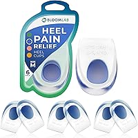 Vista 1 de Almohadillas de gel para el talón, paquete de 6 para tendinitis de Aquiles, insertos de cuña de zapatos para fascitis plantar, espolón óseo, soporte