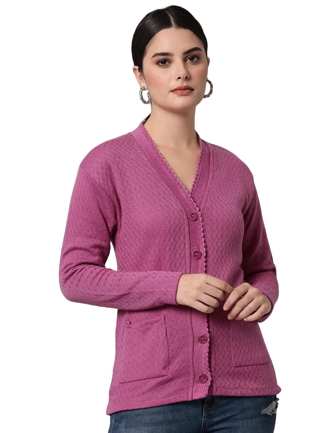 ekools Women's winterwear Woolen Sweater with Pocket Cardigans-picture-27