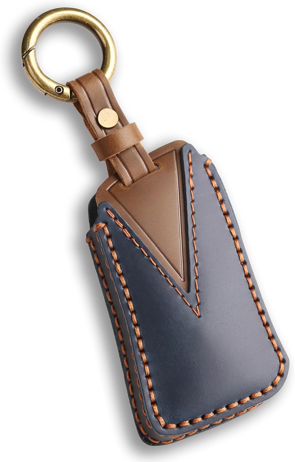 Vintage Leather Key Fob Cover for Lexus NX350 RX350 RX450h ES250 ES350 GX460 NX250 NX300h UX200 TX550 LX600 LS500 LC500 2019-2025 2026 (Blue) - Image 3