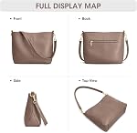 Kattee Genuine Leather Crossbody Bags for Women Hobo Bag with Two Straps | Top Grain Cowhide Leather Crossbody Purses, Shoulder Bag with Adjustable Strap