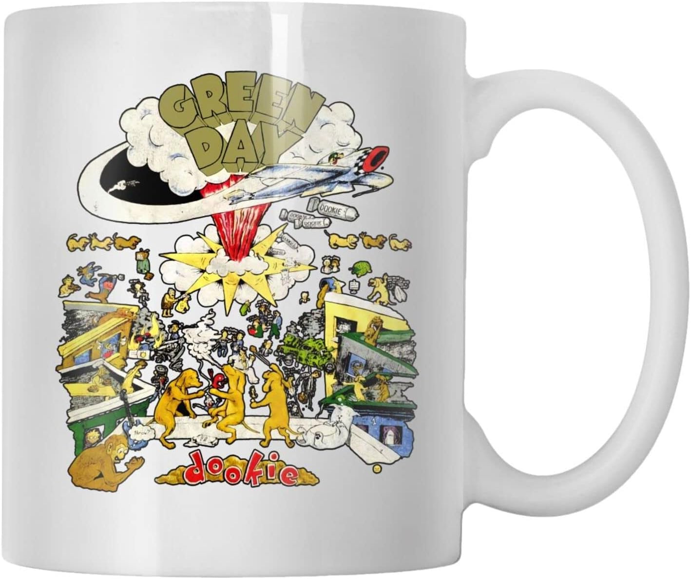 VOLTX DESIGN - Printed Vtg Green Day Dookie 1994 Tour Ceramic Coffee Mug (330ml)