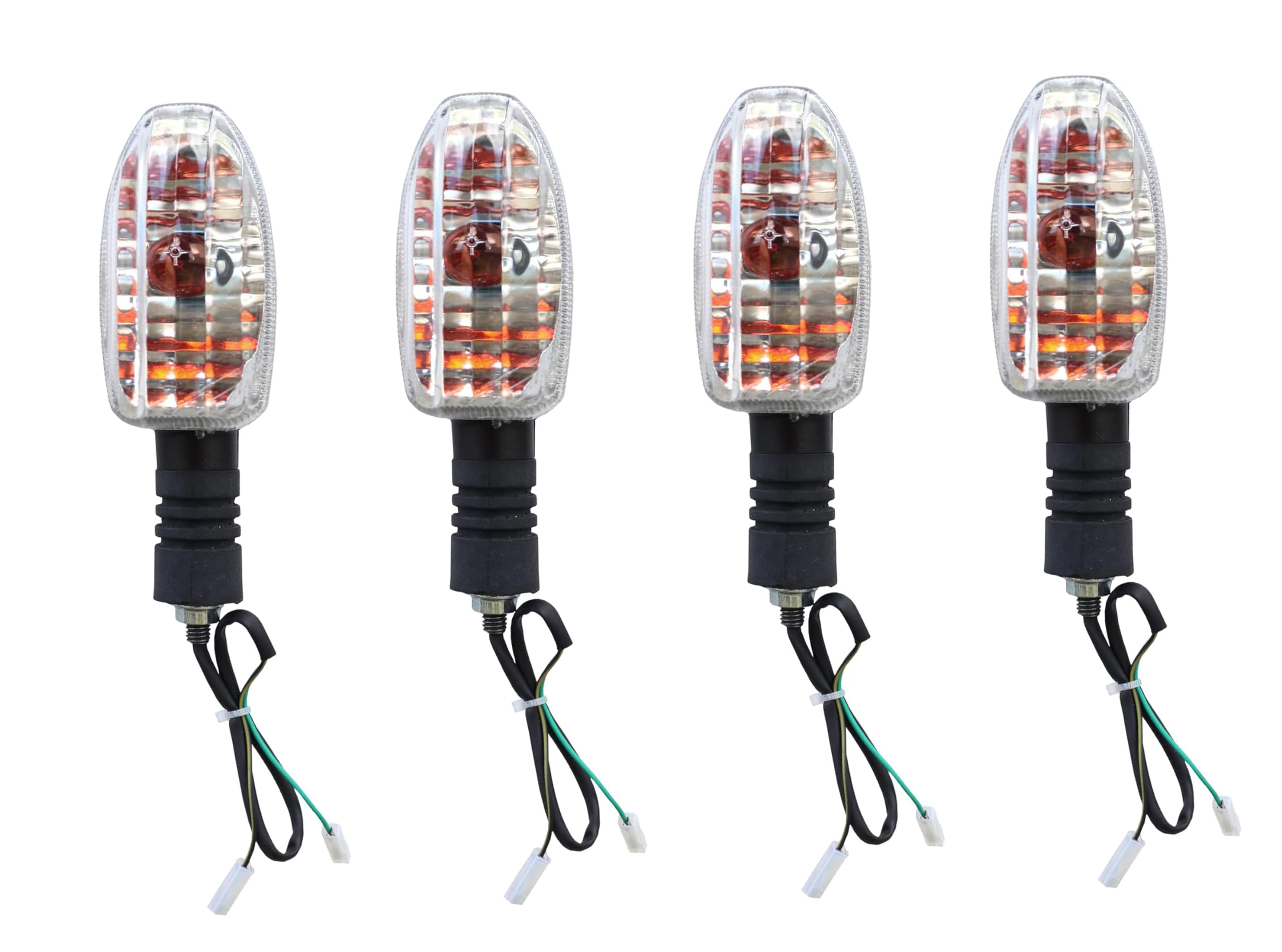 Blinker Indicator Assembly Compatible for Bajaj Pulsar, White (Pack of 4)-image-32