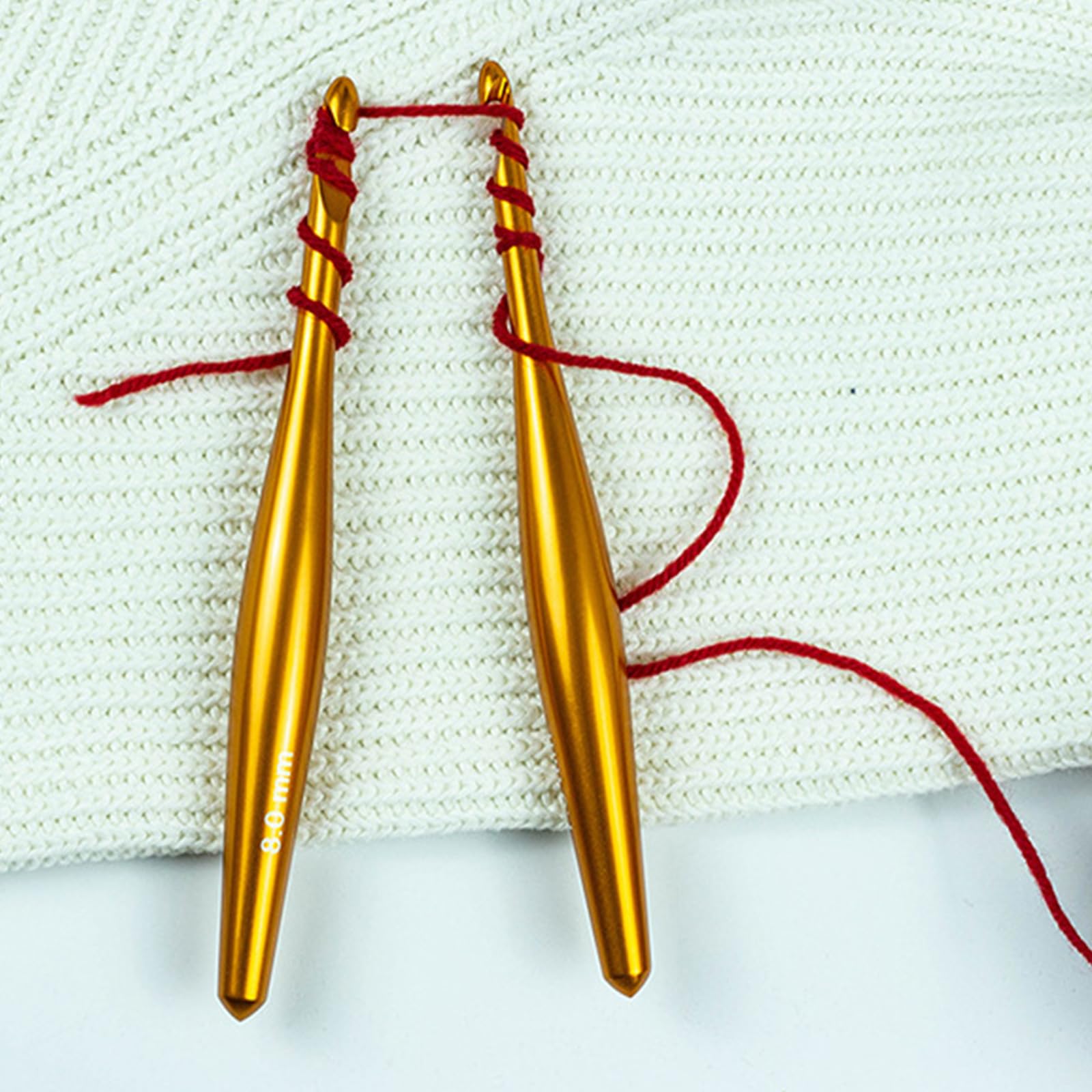 Juego de agujas de ganchillo de alúmina desmontables, mango corto de madera para un agarre cómodo, varios tamaños incluidos con estuche de almacenamiento
