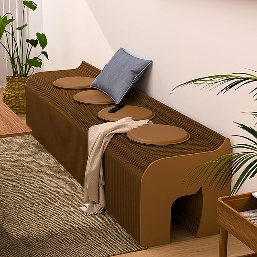 Amazon｜折りたたみ式伸縮ベンチペーパースツールソファチェア