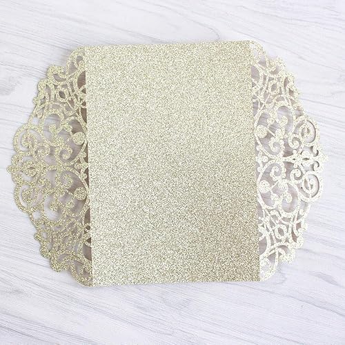 Miniatura 4 de JOFANZA Tarjetas de invitación de boda con lazo y sobres para fiesta de cumpleaños de Qinceanera, fiesta de graduación de fiesta de graduación para