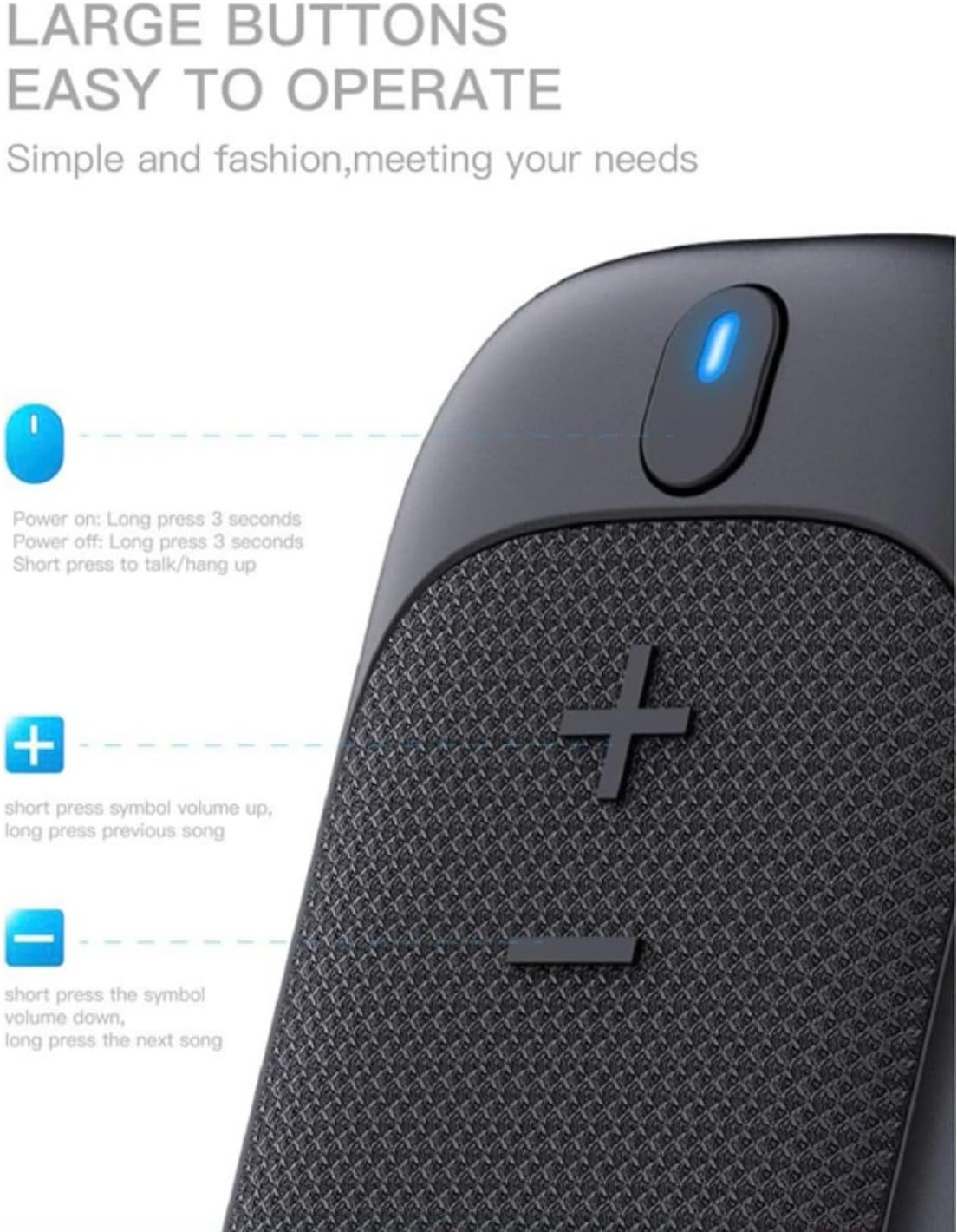 Wearable Bluetooth Speaker, IPX5 Water-Resistant, Clip-On Mini Wireless Portable, 18 Hours Battery Life image 3 of 8 B0DNKVXD3Q