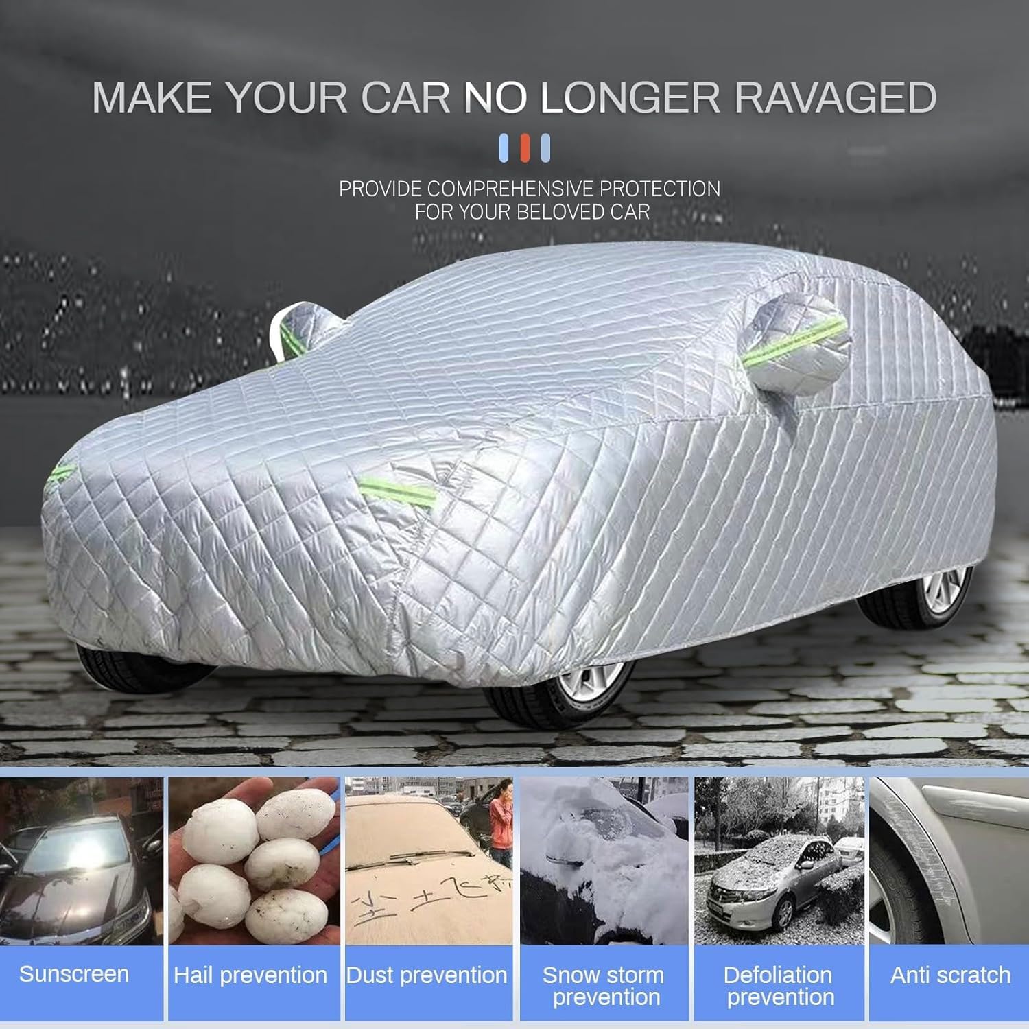 Telo Copriauto da Esterno per Audi Q3,SQ3,RS Q3(2012-2025) Telo Auto Antigrandine Impermeabile Anti UV Anti Vento