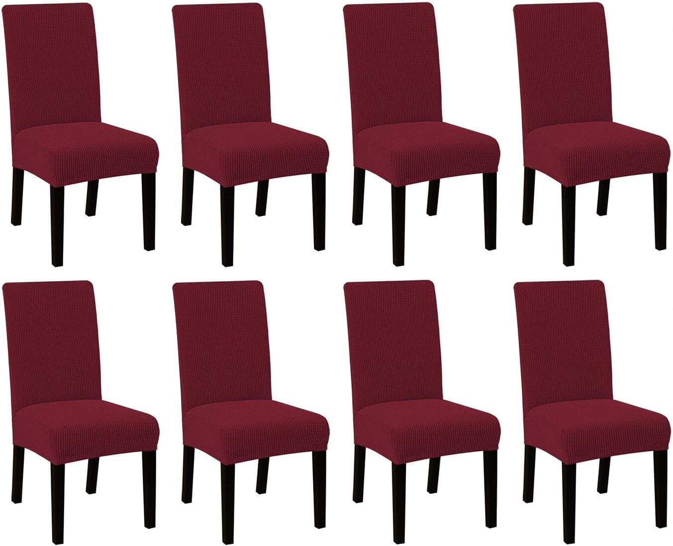ALESWEAR 8PCS Dining Room Chair Slipcovers Dining Chair Covers Parsons Chair Slipcover Stretch