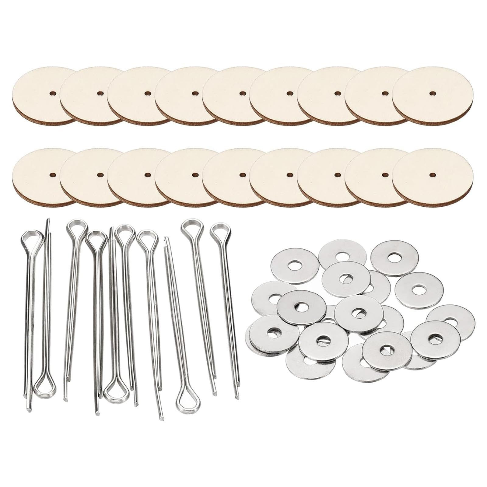 20 Set Doll Making Joints con Dischi in Legno E Metallo Giunti Rotanti 12mm per Bambole Parti Mobili