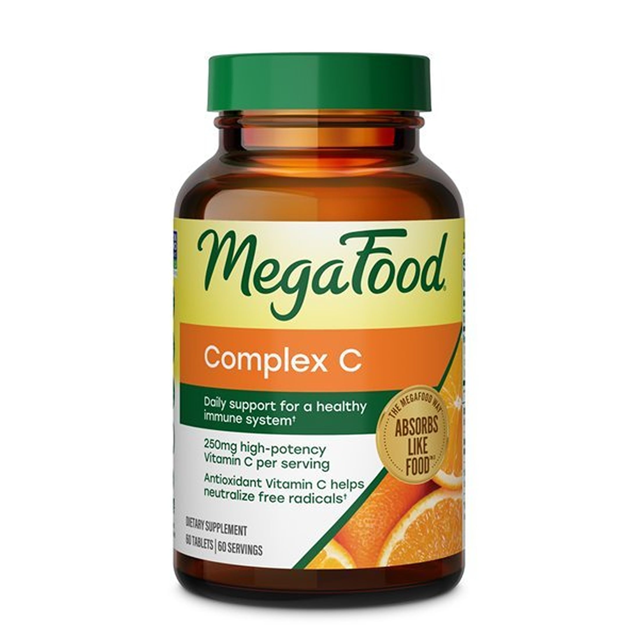 MegaFood Complex C, Vitamin C Immune Support Supplement, 60 Tablets 60 Count (Pack of 1)