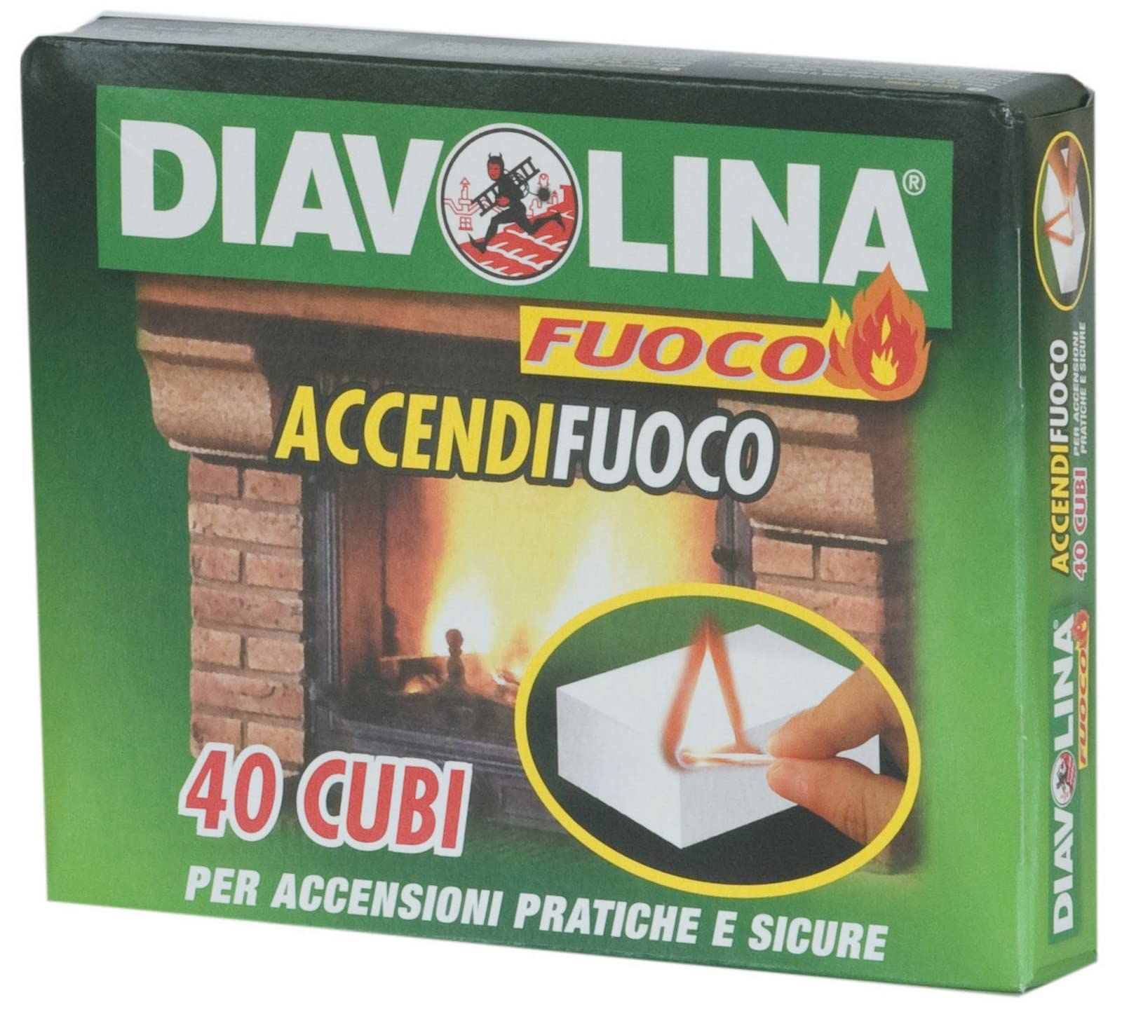 24PZ DIAVOLINA ACCENDIFUOCO 40 CUBETTI ART.15300